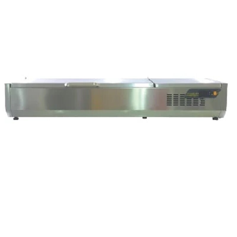 NDustrio Soğutmalı Set Üstü Saladbar Paslanmaz Kapaklı 1/4 GN 7 Küvet Kapasiteli, TTR-150-SC