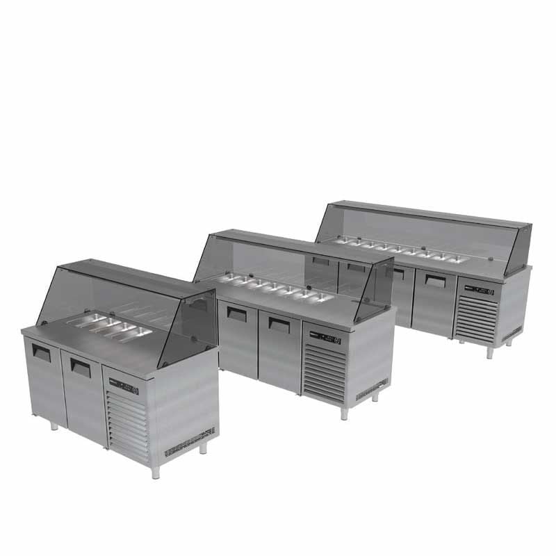 Portabianco ASBHDG-2N70 Soğuk Servis Buzdolabı Camlı, 2 Kapılı, 304 Kalite