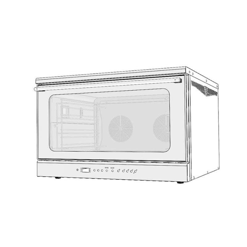 Venarro DEF-P4D 4 Tepsili Patisserie Fırın Dijital Elektrikli, 4-40x60, Caveno Seri