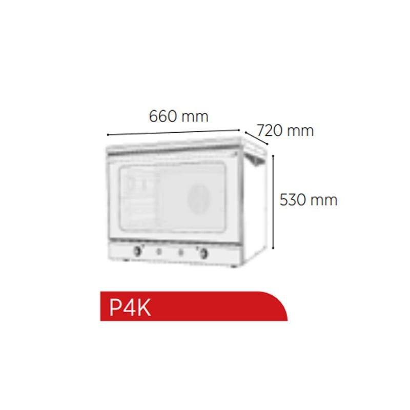 Venarro DEF-P4K 4 Tepsili Patisserie Fırın Manuel, Elektrikli, 4-33x46, Caveno Seri