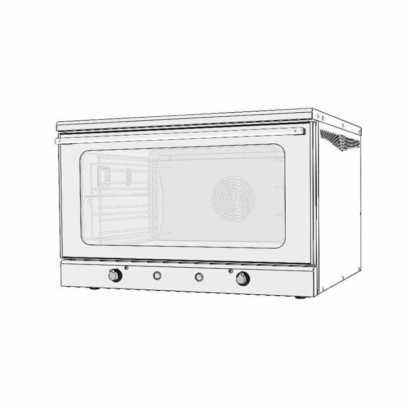 Venarro DEF-P4T 4 Tepsili Patisserie Fırın Manuel Elektrikli, 4-40x60, Tek Fanlı