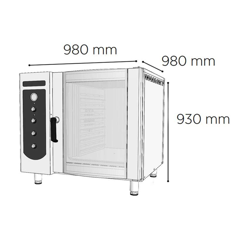 Venarro DEF-P6 6 Tepsili Patisserie Fırın Manuel Elektrikli, 6-40x60, Peregrin Serisi