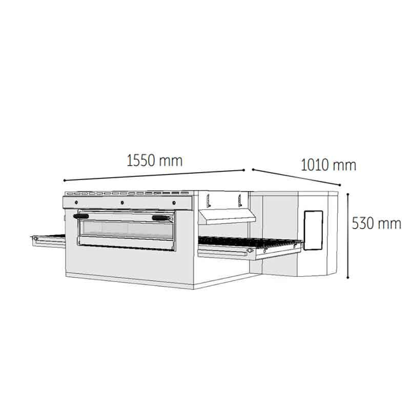 Venarro DYK-1410G Gas Conveyor Pizza Oven, 27 pizzas/hour