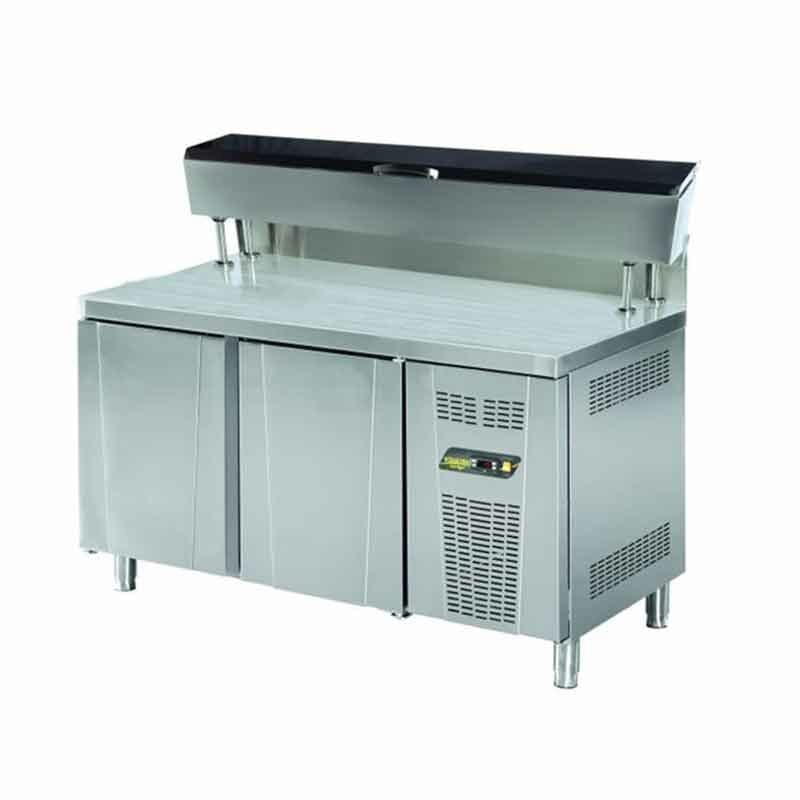 Gtech MUR-72 HL Gastronorm Make-Up Unit Pizza Preparation Refrigerator, 2 Doors, 12 x GN1/4