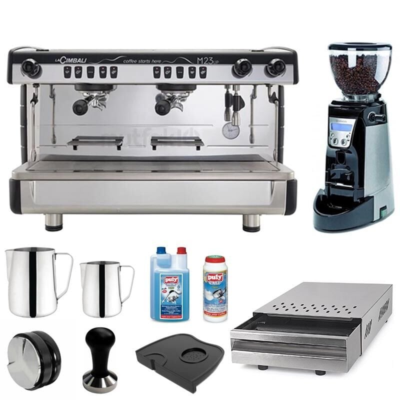 La Cimbali M23  Espresso Kahve Makinesi Seti, Yüksek Şase, 2 Gruplu 10 Parça
