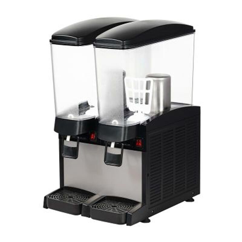Omake Dijital Dikdörtgen İkili Soğuk İçecek Dispenseri, 2x20 Litre Karıştırıcılı