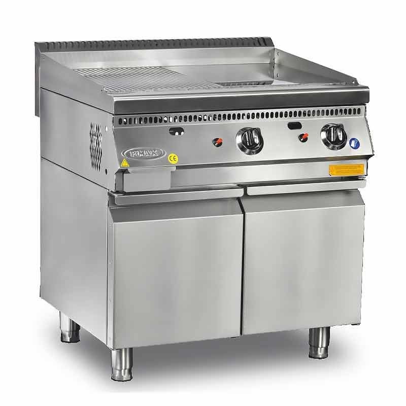 Pimak 70SD-M171-2 Yarı Oluklu Gazlı Pleyt Izgara Alt Dolaplı 80x70 cm
