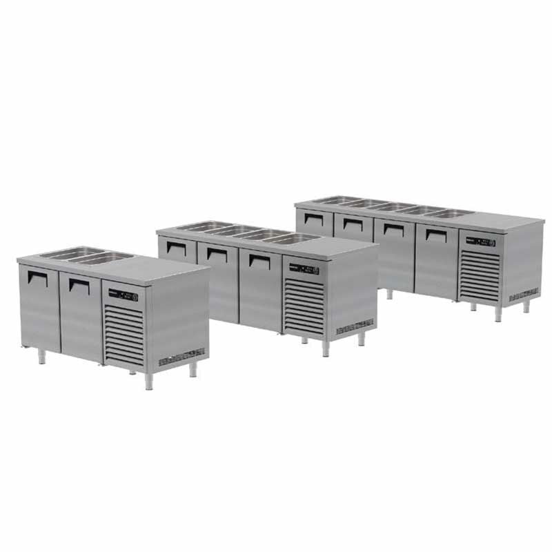 Portabianco ASBH-3N70 Soğuk Servis Buzdolabı, 3 Kapılı, 304 Kalite