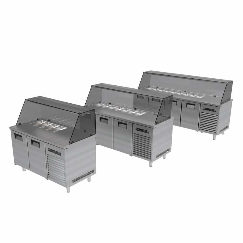 Portabianco SBHDG-4N70 Soğuk Servis Buzdolabı Camlı, 4 Kapılı, 304 Kalite