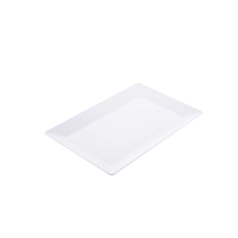Rubikap Polikarbon Dikdörtgen Servis Tabağı, 18x28 cm Beyaz