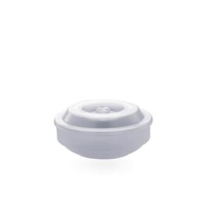Rubikap Polikarbon Yuvarlak Tabak Kapağı, 12,5 cm Şeffaf