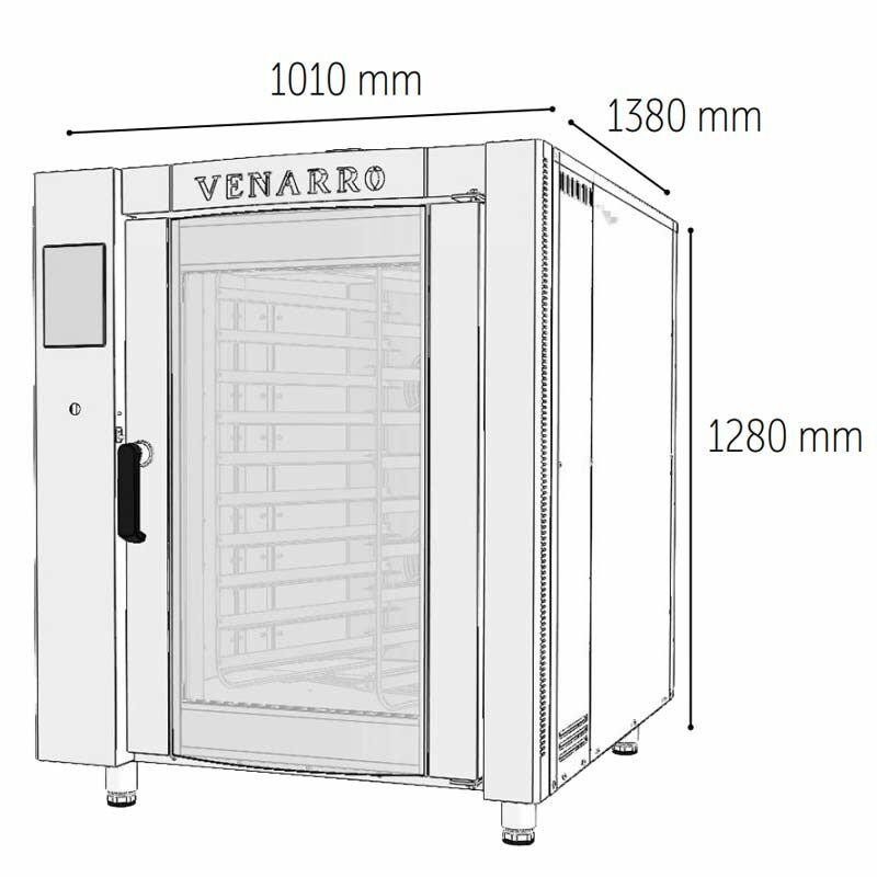 Venarro DEF-D9 10’lu Döner Patisserie Fırın Dijital Elektrikli, 10-40x60, Venardi Serisi