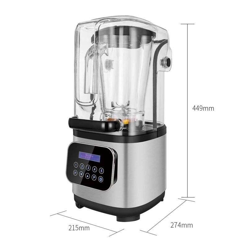 Vosco VHS-212CG Pro Noise-Canceling Lid Digital Bar Blender, 2 Liters, 2200 Watt
