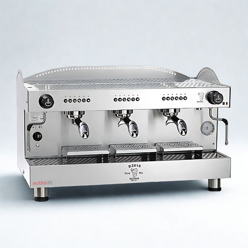 Bezzera B2016DE ماكينة قهوة إسبريسو أوتوماتيكية بالكامل، هيكل مرتفع، 3 مجموعات