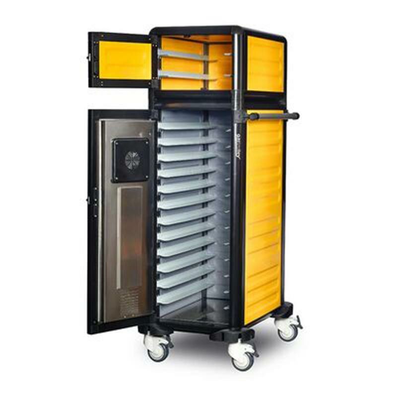 Gastrolley 100/25 Single Hospital Heated Food Service Trolley, Heated+Neutral, 57x79x158 cm
