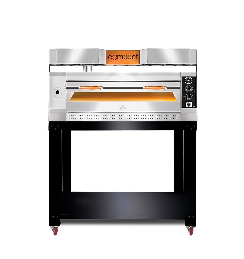 GMG Compact S Serisi Tek katlı Taş Tabanlı Pizza Fırını, Alt Tezgahlı  Ø 30 cm (6) Adet Tepsi Kapasiteli