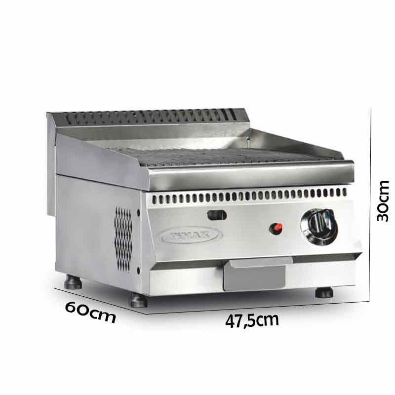 Pimak M170-1 Lava Rock Gas Grill 47.5x60 cm