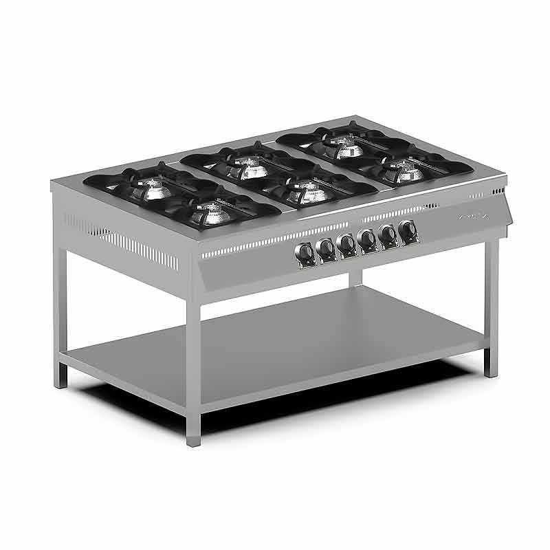 Pimak MX-6A Taban Raflı 6'lü Gazlı Ocak