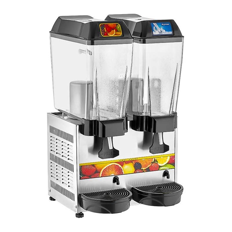Remta ST13 Şerbet ve Ayran Soğutucu, 2 Hazneli, Şerbet+Ayran Soğutucu, 20+20 L, Sarı