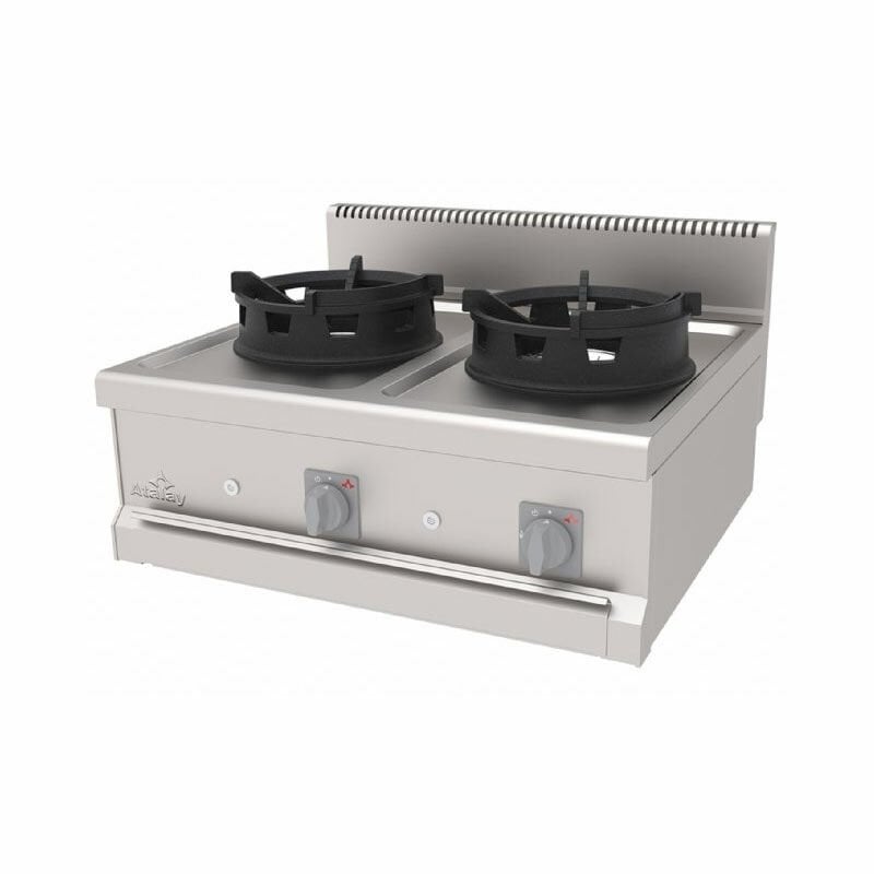 Atalay 700 Seri 2 Gözlü Wok Ocak Set Üstü Gazlı 80x70 Cm