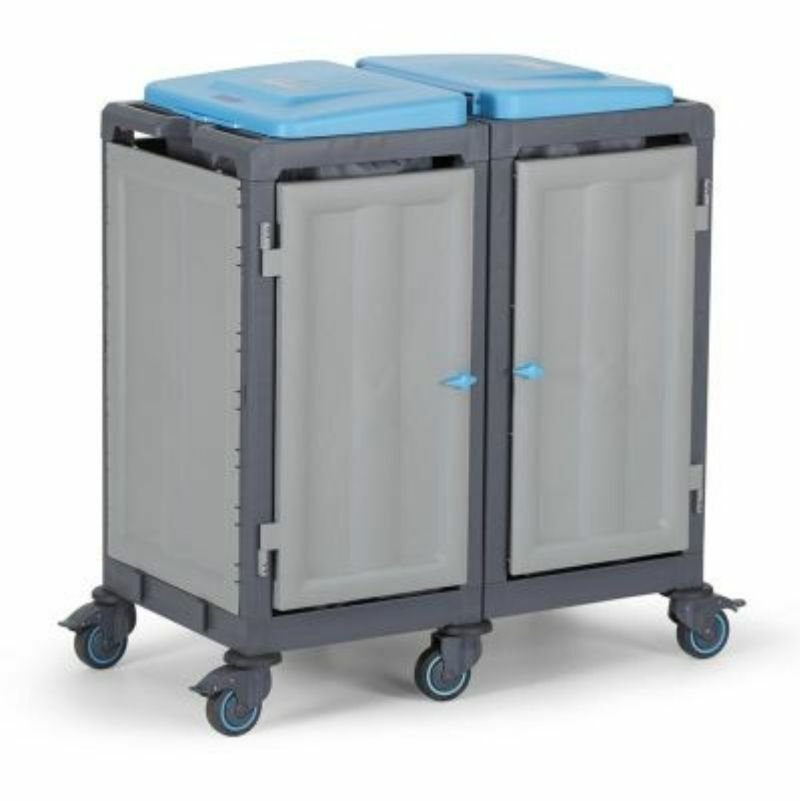 Fantom Procart 121 Waste Collection Trolley, 2 Compartments, 225 kg Capacity