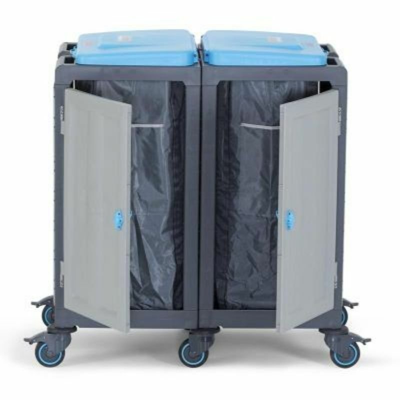 Fantom Procart 121 Waste Collection Trolley, 2 Compartments, 225 kg Capacity