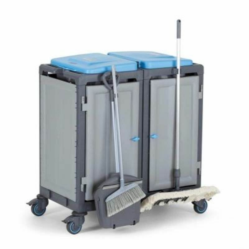 Fantom Procart 121 Waste Collection Trolley, 2 Compartments, 225 kg Capacity