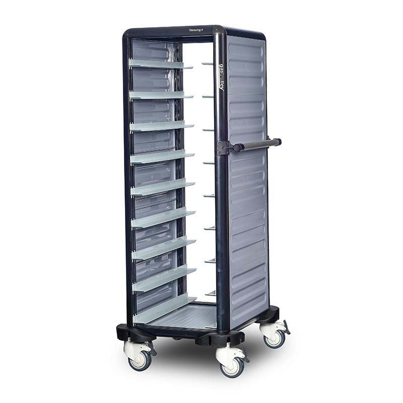 Gastrolley Single Thermo Tray Trolley, 9 Tray Capacity, 2 Sides Closed