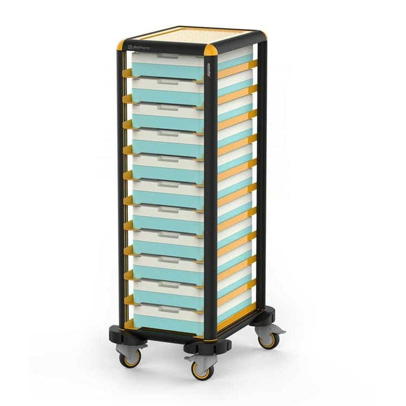 Gastrolley Single Thermo Tray Trolley, 9 Tray Capacity, Open Sides