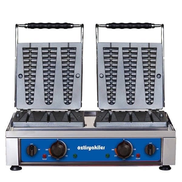 Öztiryakiler İkili Waffle Makinesi Çubuklu 6 Kalıp