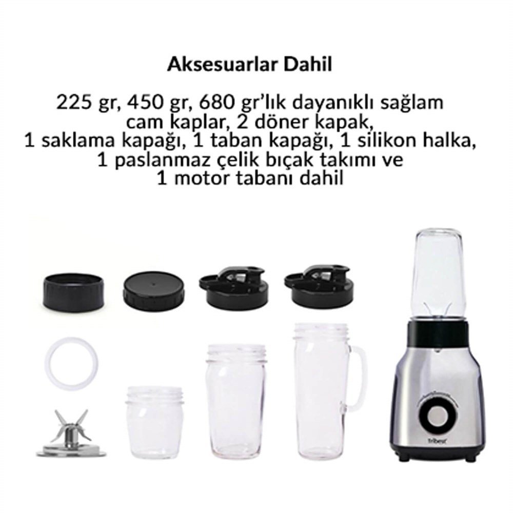Tribest خلاط شخصي زجاجي PBG-5050-C