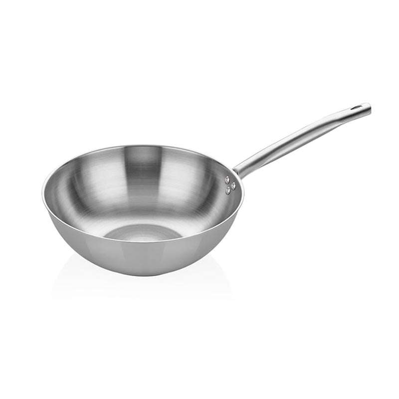 Altınbaşak İndüksiyon Çelik Wok Tava 26 cm Gümüş Saplı