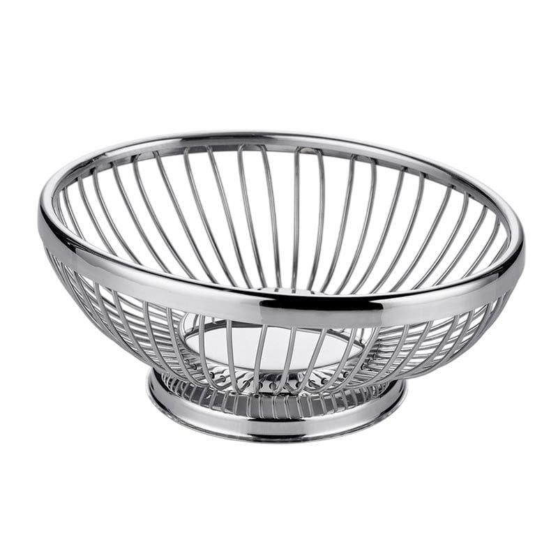 Altınbaşak Oval Paslanmaz Sunum Sepeti 25x18x9 cm