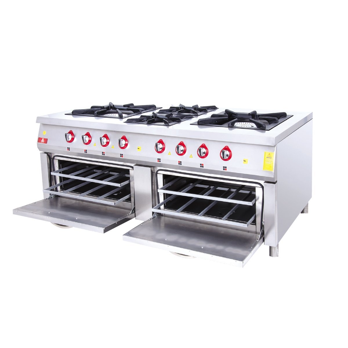 DRN Kuzine Fırınlı Ocak 4'lü 200x100 Gazlı