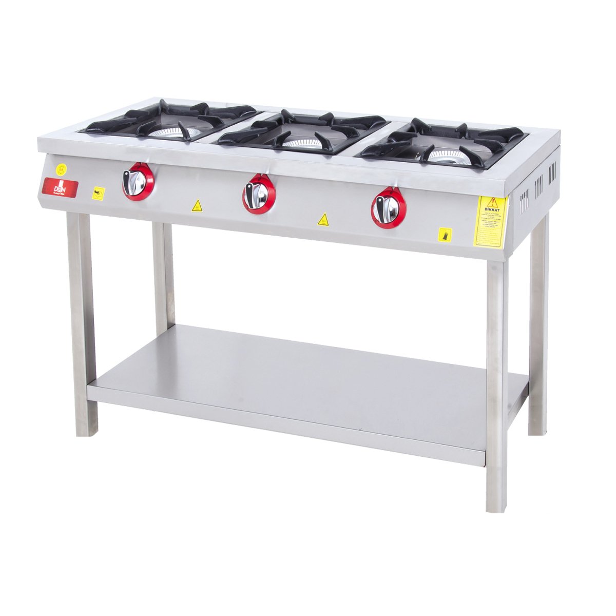 DRN Taban Raflı Ocak 3'lü Gazlı 120X45