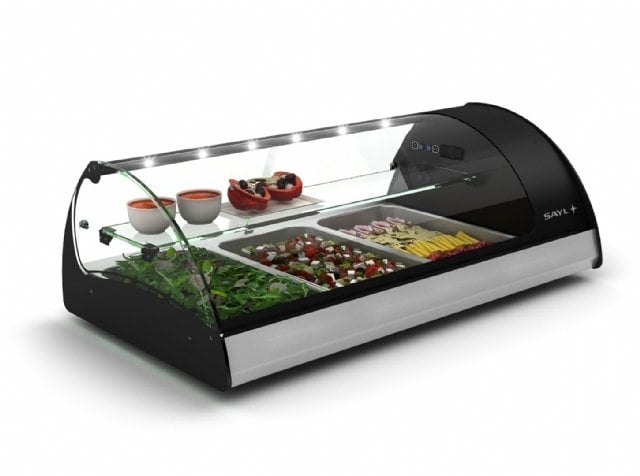 Sayl  Soğuk Teşhir Dolabı GN 3x1/1-65 Kapasiteli   SPLENDID LINE TAPAS-VS3