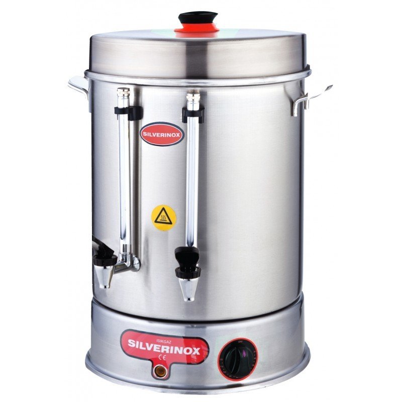Silverinox Basmalı Metal Musluklu çay makinesi 23 Lt 250 Bardak Kapasiteli