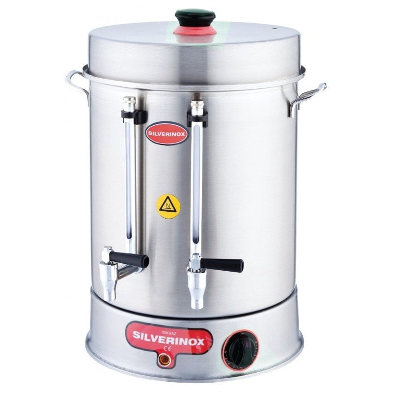 Silverinox Çevirmeli Metal Musluklu çay makinesi 23 Lt 250 Bardak Kapasiteli