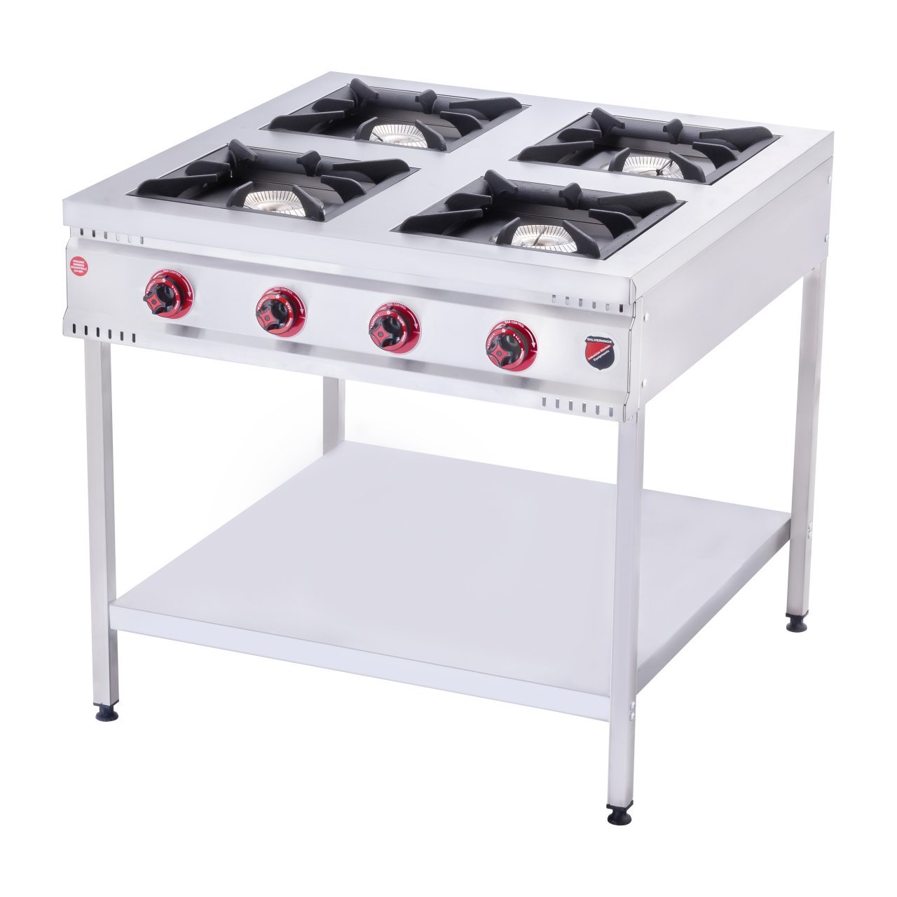 Silverinox Taban Raflı Midi Ocak 4 Back Doğalgazlı