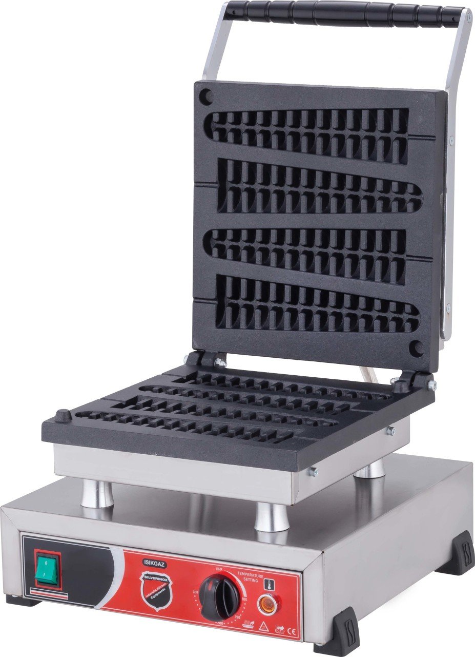 Silverinox Çubuk Model Waffle Makinesi Tekli