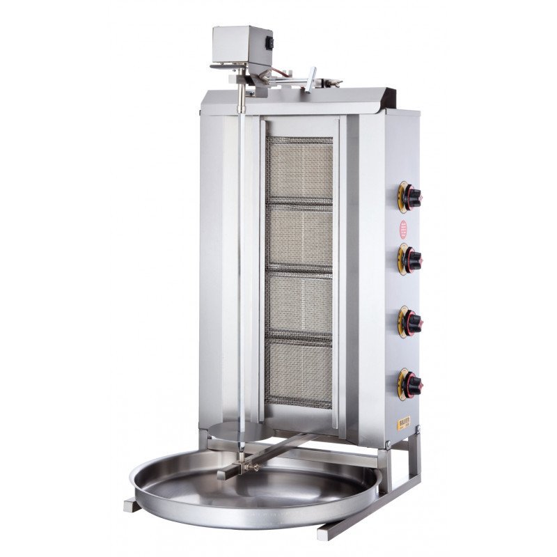 Silverinox Üstten Motorlu Doğalgazlı CE Döner Ocağı 5 Radyanlı
