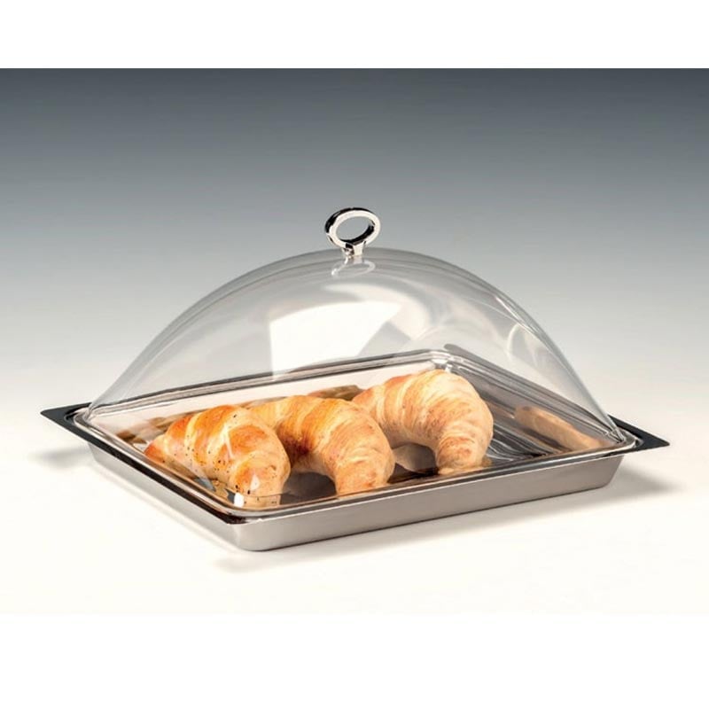 Zicco ZCP-715 Akrilik Kapaklı Çelik Tepsili Muhafaza Kabı GN 1/2 30x36 cm