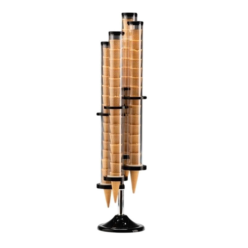 Zicco ZCP-800 Polikarbonat Dondurma Külah Standı 4'lü Akrilik Standlı 19x86 cm