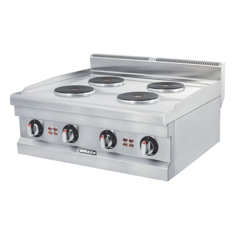 Görkem 600 Seri 4 Yuvarlak Pleytli Ocak Set Üstü Elektrikli 60x61 Cm