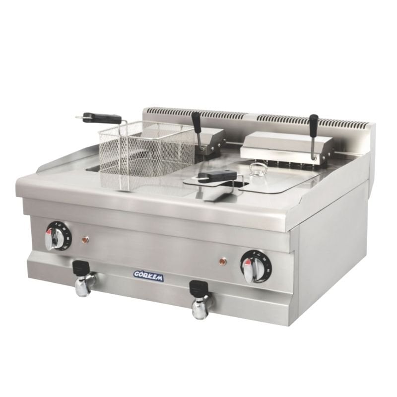 Görkem 600 Seri Fritöz Set Üstü Elektrikli 9+9 Lt 60x61 Cm