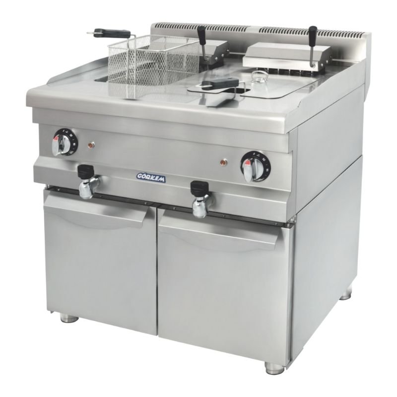Görkem 700 Seri Fritöz Dolaplı Gazlı 12+12 Lt 80x71 Cm
