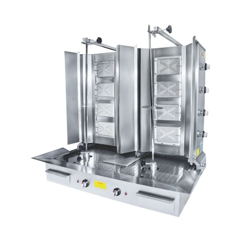 Görkem Çiftli Döner Ocağı Alttan Motorlu 4+4 Radyanlı Gazlı