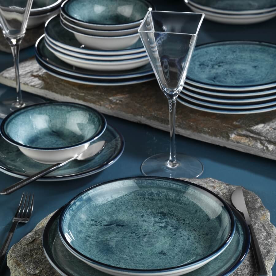 Kütahya Porselen Nano Cream 24-Piece Dinnerware Set