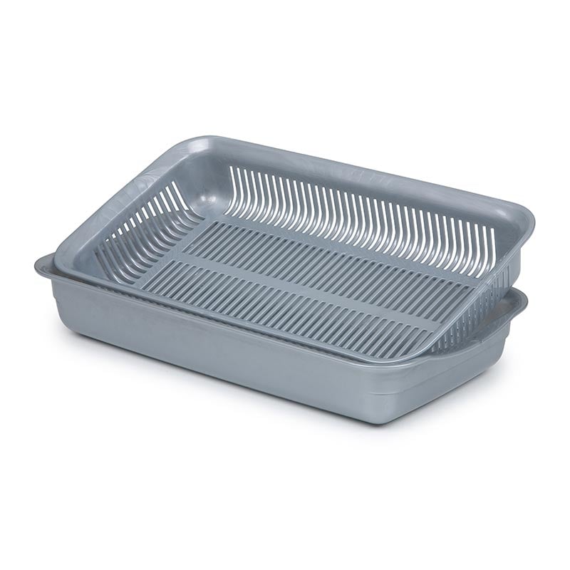 Bora Plastik Sebze ve Meyve Süzgeci 39.5 cm Gri