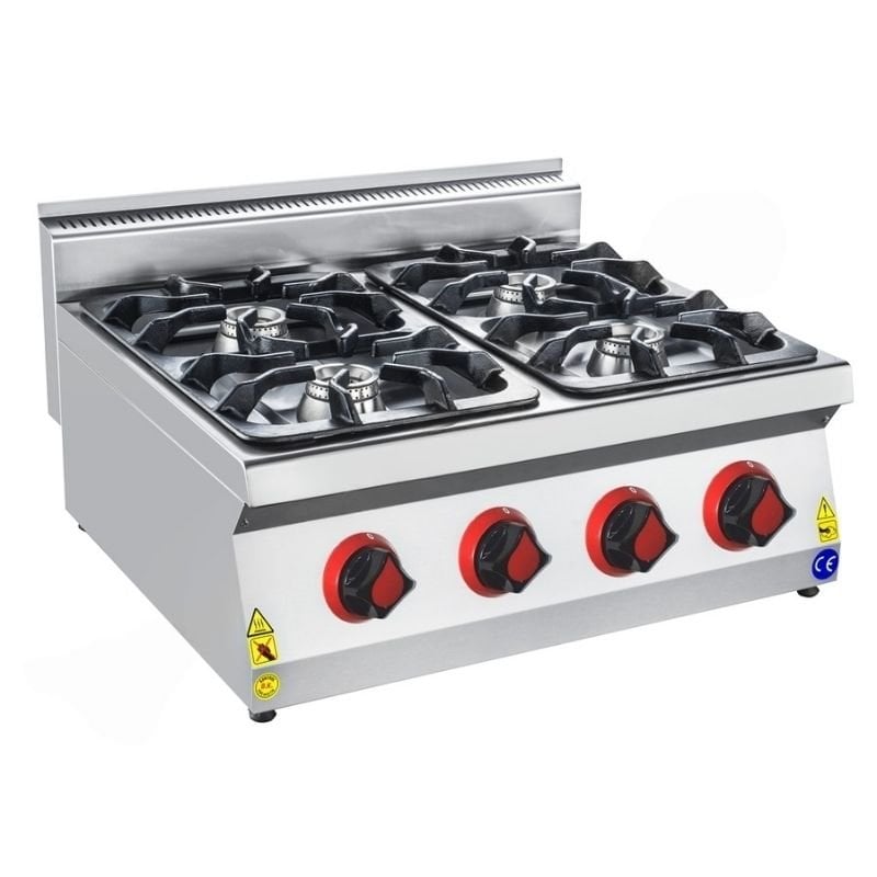 CSA 700 Edge Series 4-Burner Countertop Gas Range LPG 80x70 cm